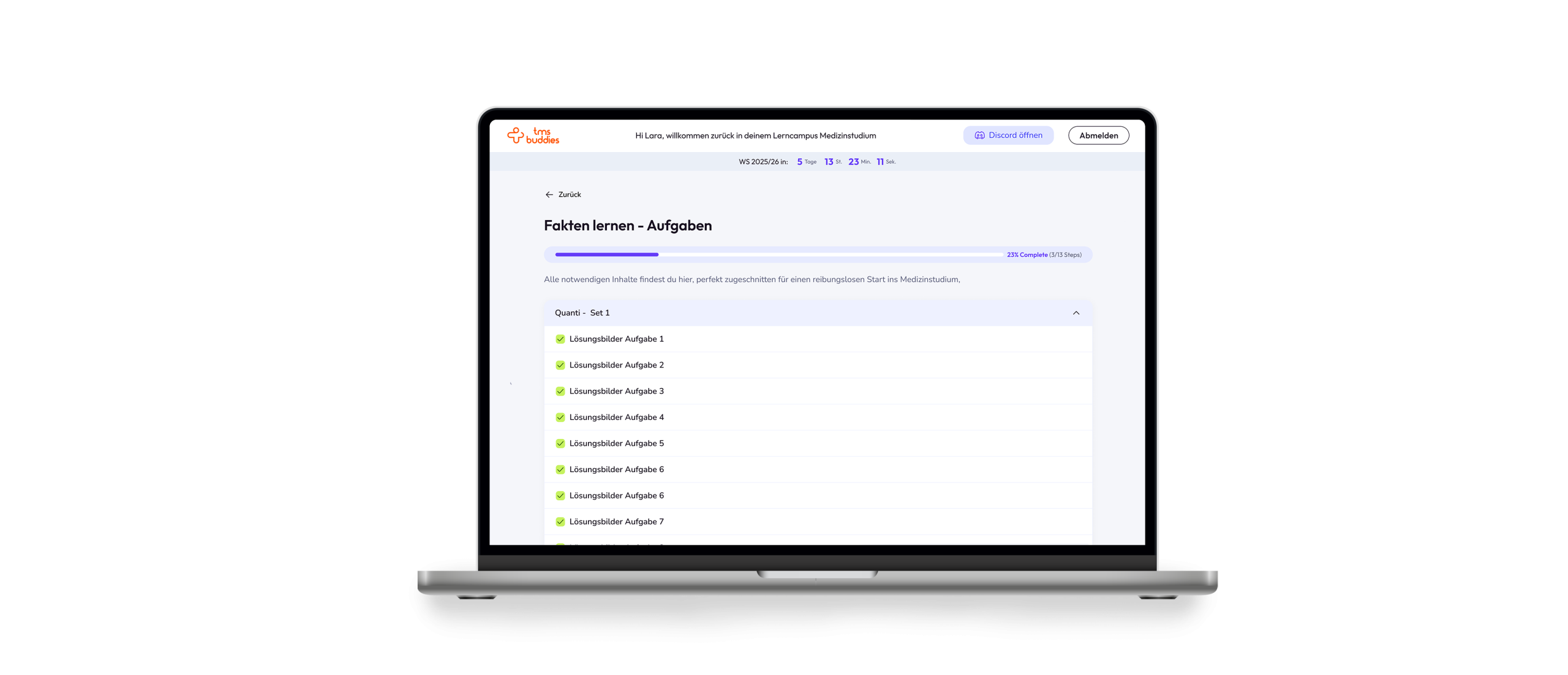 Lösungen zu Fakten lernen